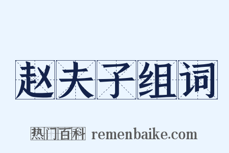 赵夫子组词是什么意思的图片